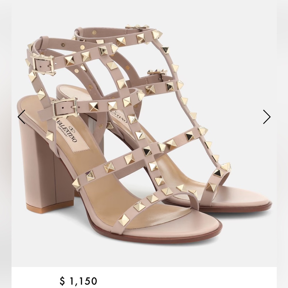 Valentino Garavani Rockstud Ankle Strap Sandals 90 MM Heels - Picture 7 of 7